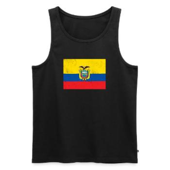 Drapeau de l’Équateur – andin - Débardeur bio Premium Homme - noir - Devant - Michal (187cm)