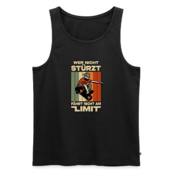 Skateboard Geschenke Skateboardfahrer Outfits - Männer Premium Bio Tank Top - Schwarz - Vorne - Michal (187cm)