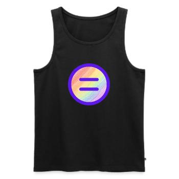 Egalité - Gelichheit Gay Pride Arc-en-ciel - Débardeur bio Premium Homme - noir - Devant - Michal (187cm)