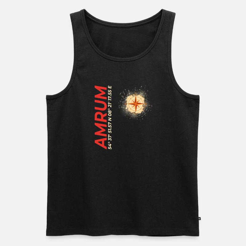 Amrum - Männer Premium Bio Tank Top - Schwarz