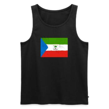 Drapeau de la Guinée équatoriale – Identité tropicale - Débardeur bio Premium Homme - noir - Devant - AI Model Male 178 light (178cm)