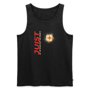 Juist - Männer Premium Bio Tank Top - Schwarz - Vorne - AI Model Male 178 light (178cm)