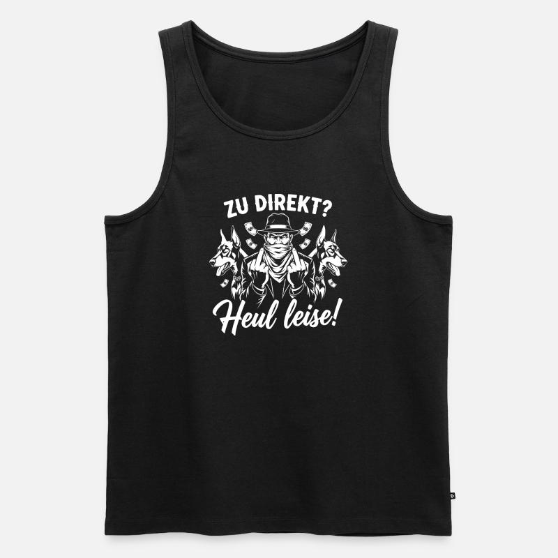 Direkte Ansage - Männer Premium Bio Tank Top - Schwarz
