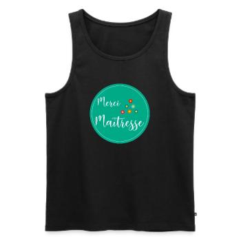 MISTRESS. MASTER. THANK YOU. THANK YOU MISTRESS. GIFT. - Men's Premium Organic Tank Top - black - Front - Michal (187cm)