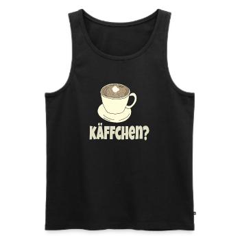 Tasse à café Kaeffchen - Débardeur bio Premium Homme - noir - Devant - Michal (187cm)