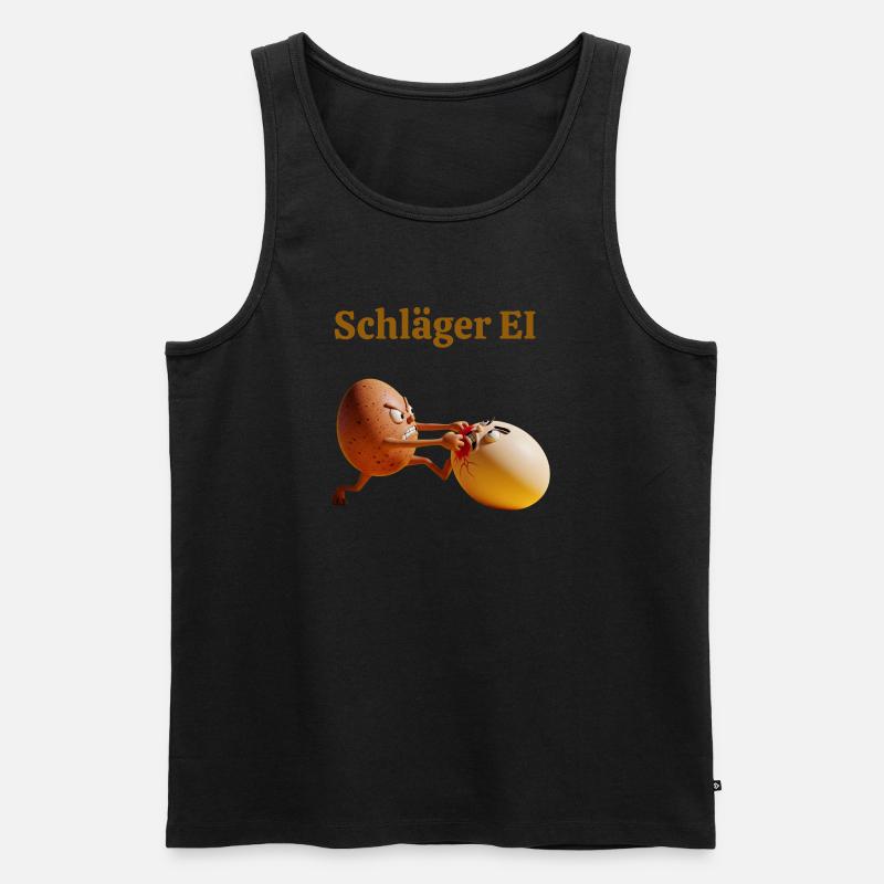 Schläger Ei – Lustiger Eierkampf - Männer Premium Bio Tank Top - Schwarz