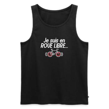 T-shirt Cyclisme Humour Cadeau Vélo Drôle - Débardeur bio Premium Homme - noir - Devant - Michal (187cm)
