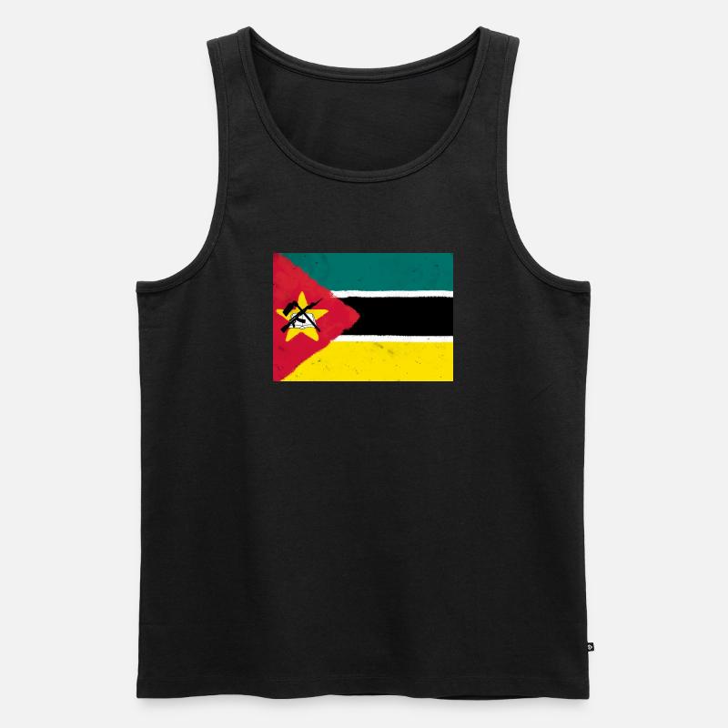 Flagge von Mosambik - Männer Premium Bio Tank Top - Schwarz