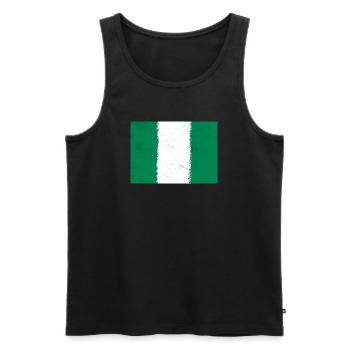 Drapeau du Nigeria - Débardeur bio Premium Homme - noir - Devant - Michal (187cm)
