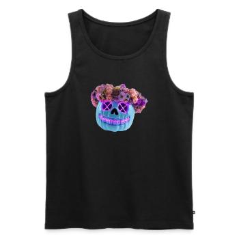 Blüte & Untergang - Männer Premium Bio Tank Top - Schwarz - Vorne - AI Model Male 178 light (178cm)