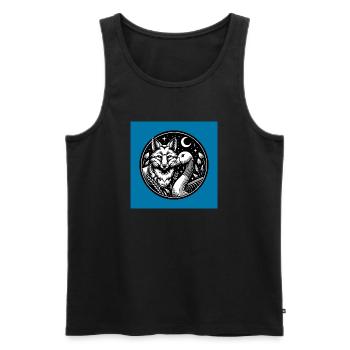 Fuchs und Gans Freundschaft Freunde für immer - Männer Premium Bio Tank Top - Schwarz - Vorne - AI Model Male 178 light (178cm)