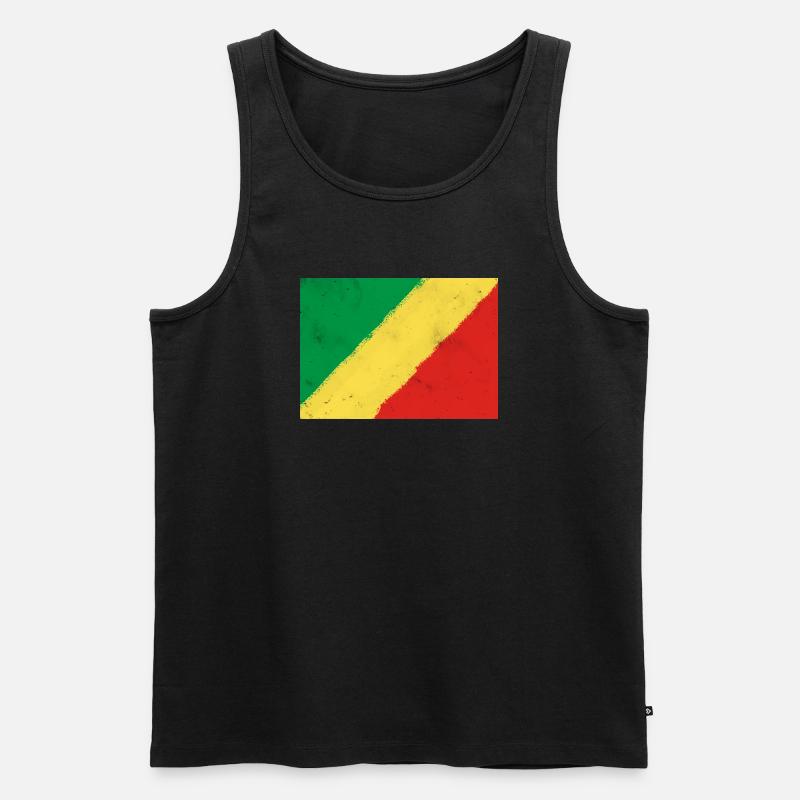Flagge der Republik Kongo - Männer Premium Bio Tank Top - Schwarz