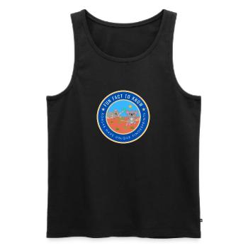 Koalas have unique fingerprints - Men's Premium Organic Tank Top - black - Front - AI Model Male 178 light (178cm)