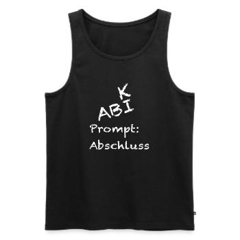 Abitur ABI Abschluss KI Schulabschluss KI ABI - Männer Premium Bio Tank Top - Schwarz - Vorne - AI Model Male 178 light (178cm)