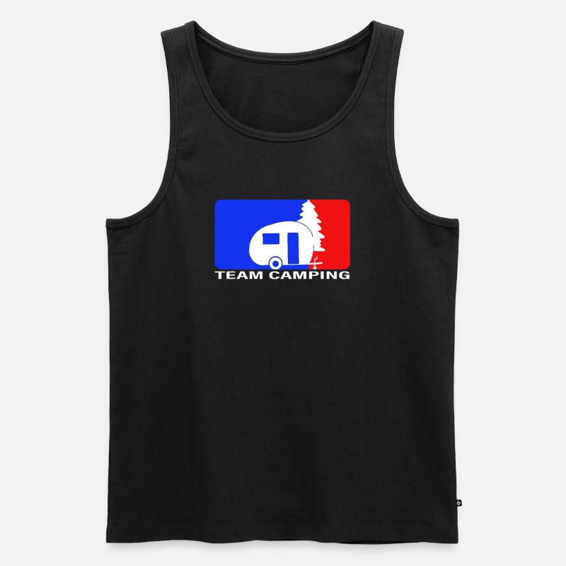 Team Camping - Männer Premium Bio Tank Top - Schwarz