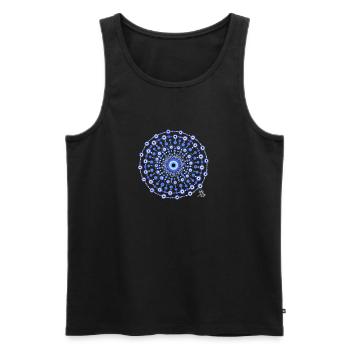 Mandala Schutz - Männer Premium Bio Tank Top - Schwarz - Vorne - Michal (187cm)