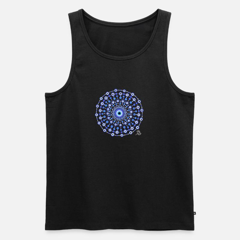 Mandala Schutz - Männer Premium Bio Tank Top - Schwarz