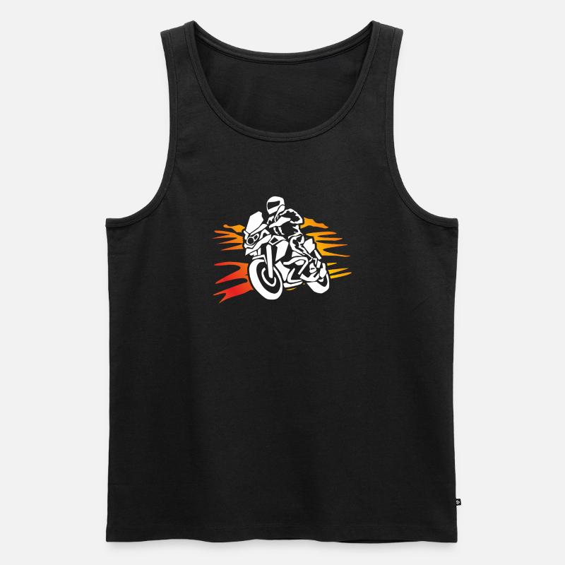 Biker Shirt Motorradfahrer - Männer Premium Bio Tank Top - Schwarz