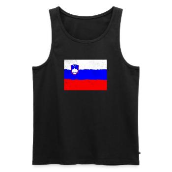 Drapeau de la Slovénie - Débardeur bio Premium Homme - noir - Devant - Michal (187cm)