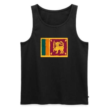 Drapeau du Sri Lanka - Débardeur bio Premium Homme - noir - Devant - AI Model Male 178 light (178cm)