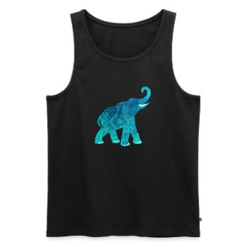 Mandala Namaste Elephant Yoga Inde Méditation om - Débardeur bio Premium Homme - noir - Devant - Michal (187cm)
