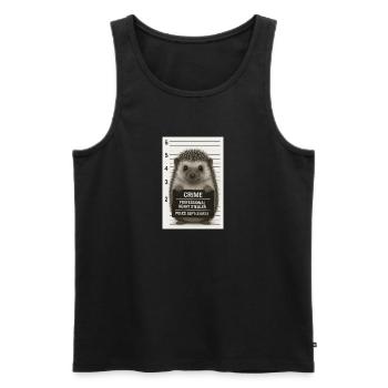 Hérisson criminel - Débardeur bio Premium Homme - noir - Devant - Michal (187cm)