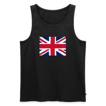 Flag of the United Kingdom - Men's Premium Organic Tank Top - black - Front - AI Model Male 178 light (178cm)