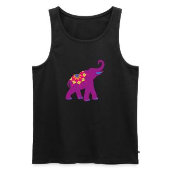 Yoga Meditation Mandala Indien Tierliebe Namaste - Männer Premium Bio Tank Top - Schwarz - Vorne - Michal (187cm)