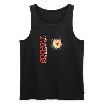 Bocholt - Männer Premium Bio Tank Top - Schwarz - Vorne - Michal (187cm)
