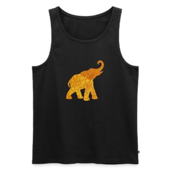 Yoga Mandala Méditation Inde Éléphant om Namaste - Débardeur bio Premium Homme - noir - Devant - AI Model Male 178 light (178cm)
