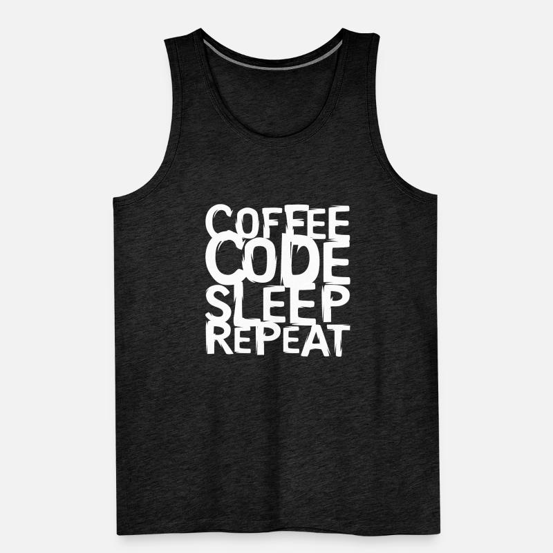 coffee code Programmierer - Informatik Arbeit Logo Männer Premium Bio Tank Top