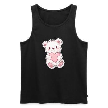 Süßer Bär – Geschenkidee für Wald- & Tierfans - Männer Premium Bio Tank Top - Schwarz - Vorne - AI Model Male 178 light (178cm)