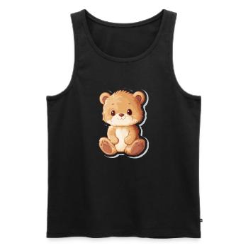 Süßer Bär – Geschenkidee für Wald- & Tierfans - Männer Premium Bio Tank Top - Schwarz - Vorne - AI Model Male 178 light (178cm)