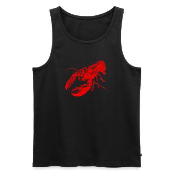 Conception graphique audacieuse de homard rouge - Débardeur bio Premium Homme - noir - Devant - AI Model Male 178 light (178cm)