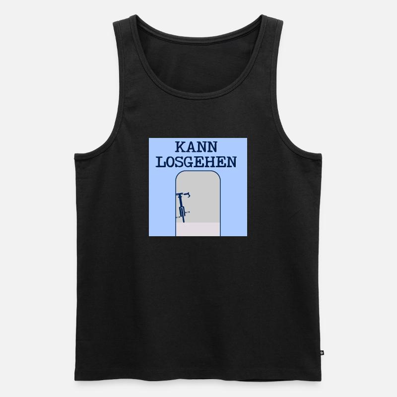 FAHRRAD TOR RADFAHREN - Männer Premium Bio Tank Top - Schwarz