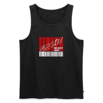 Be So Real as You Can – Bold Statement Shirt - Männer Premium Bio Tank Top - Schwarz - Vorne - AI Model Male 178 light (178cm)