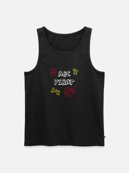 ABC Pirate School Enrollation School Comic Kids Celebration - Débardeur bio Premium Homme - noir