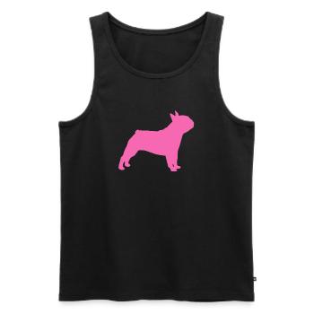 Pug Pink Dog Pug Life Animal Love Pet Pink - Men's Premium Organic Tank Top - black - Front - AI Model Male 178 light (178cm)