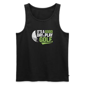It's a Good Day to Play Golf - Men's Premium Organic Tank Top - black - Front - Michal (187cm)