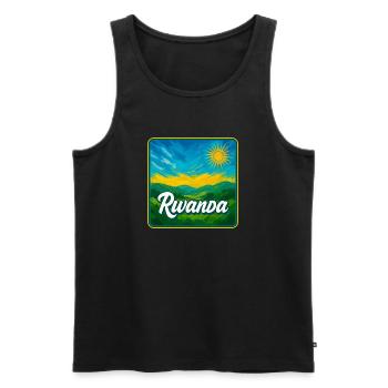 Ruanda – Die grüne Schönheit Afrikas - Männer Premium Bio Tank Top - Schwarz - Vorne - AI Model Male 178 light (178cm)