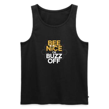 Abeille Apiculteur Abeille Nice Ou Buzz Off Apiculteur - Débardeur bio Premium Homme - noir - Devant - AI Model Male 178 light (178cm)