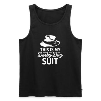 Derby Day Classic Suit Design - Men's Premium Organic Tank Top - black - Front - AI Model Male 178 light (178cm)