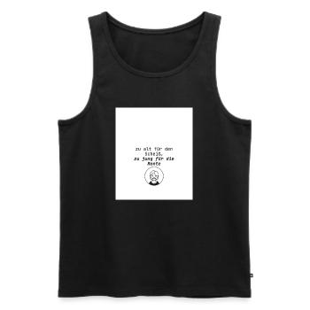 Age Sayings Humor Design - Men's Premium Organic Tank Top - black - Front - AI Model Male 178 light (178cm)