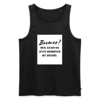Generation with Style Saying - Men's Premium Organic Tank Top - black - Front - Michal (187cm)