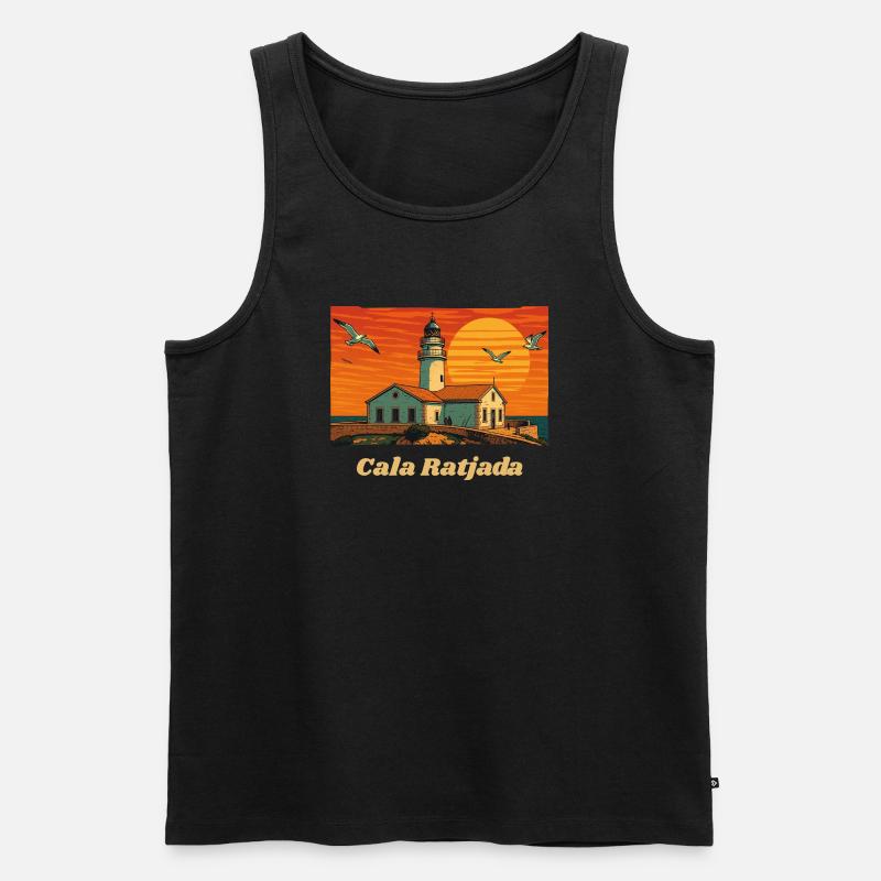 Cala Ratjada - Mallorca - Männer Premium Bio Tank Top - Schwarz