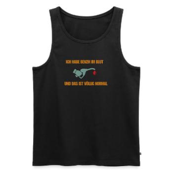 Petrol in the blood - Men's Premium Organic Tank Top - black - Front - AI Model Male 178 light (178cm)