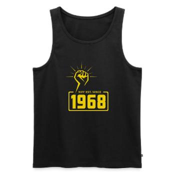 Retro Revolution 1968 T-Shirt Design - Débardeur bio Premium Homme - noir - Devant - AI Model Male 178 light (178cm)