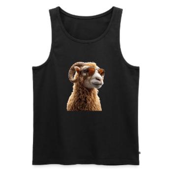 Aries mouflon Aries Wild Sheep Male Sheep - Men's Premium Organic Tank Top - black - Front - AI Model Male 178 light (178cm)