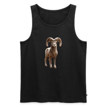 Aries mouflon Aries Wild Sheep Male Sheep - Men's Premium Organic Tank Top - black - Front - AI Model Male 178 light (178cm)