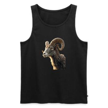 Aries mouflon Aries Wild Sheep Male Sheep - Men's Premium Organic Tank Top - black - Front - AI Model Male 178 light (178cm)